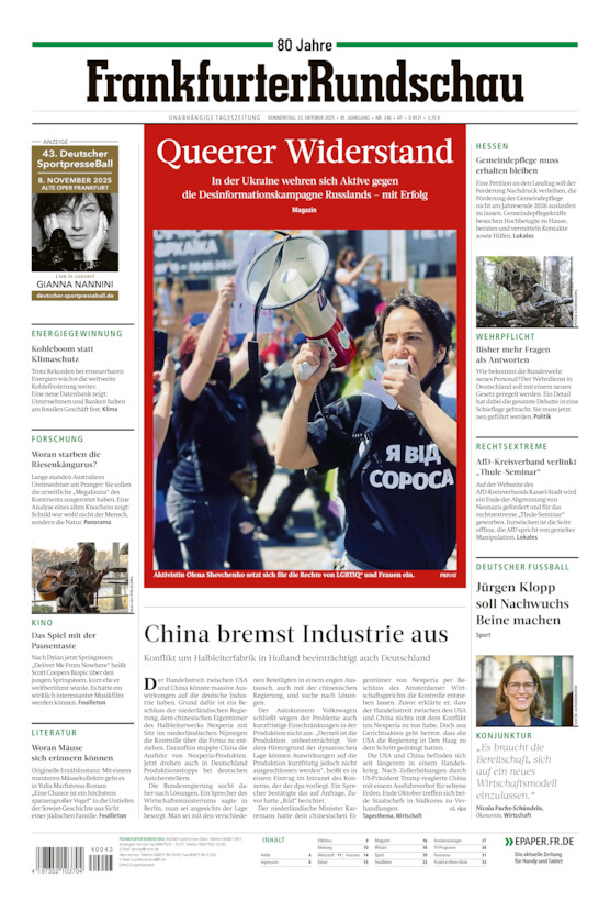 Hochtaunus vom Donnerstag, 23.10.2025