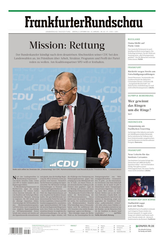 Hochtaunus vom Dienstag, 22.09.2026