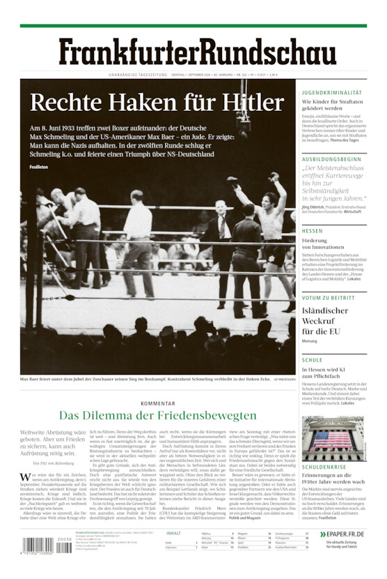 Hochtaunus vom Dienstag, 01.09.2026