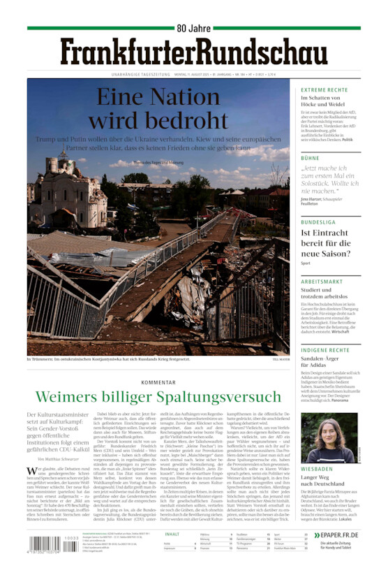Hochtaunus vom Montag, 11.08.2025