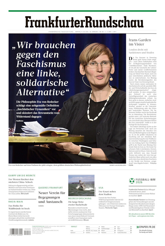 Stadtausgabe vom Dienstag, 14.07.2026