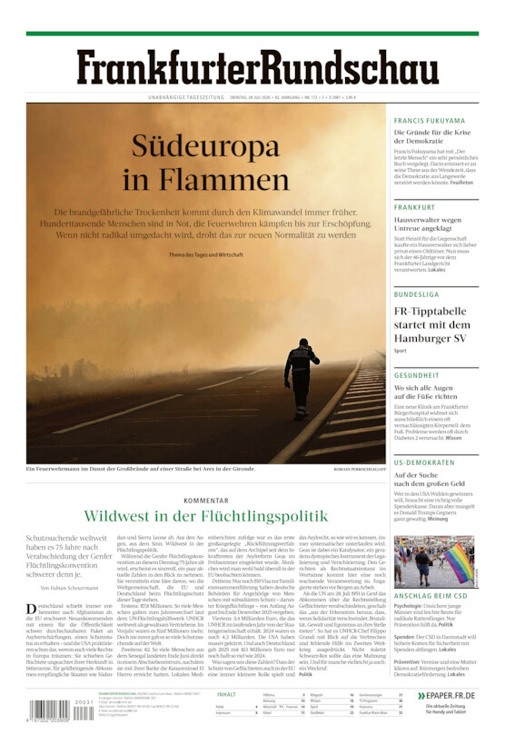 Stadtausgabe vom Dienstag, 28.07.2026