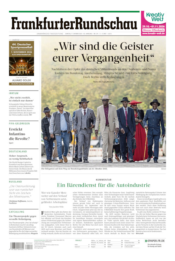 Stadtausgabe vom Samstag, 17.10.2026