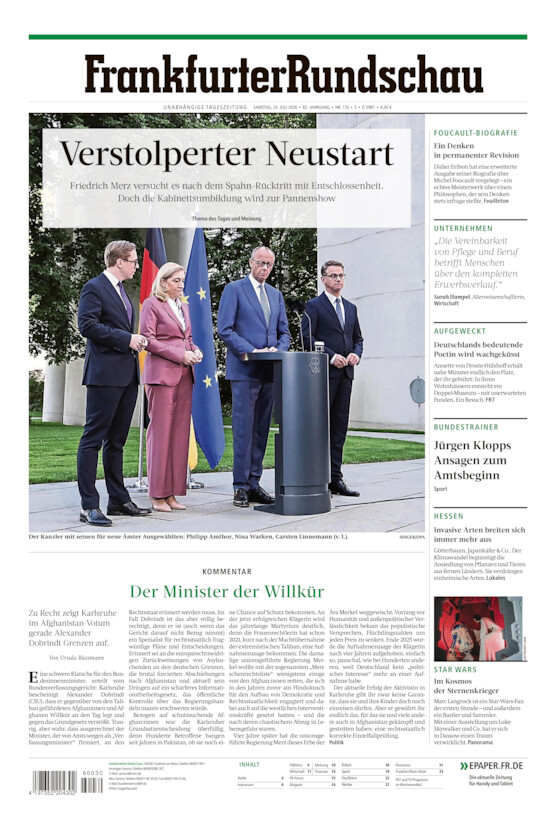 Stadtausgabe vom Samstag, 25.07.2026