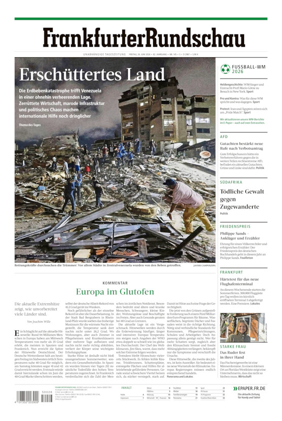 Stadtausgabe vom Freitag, 26.06.2026