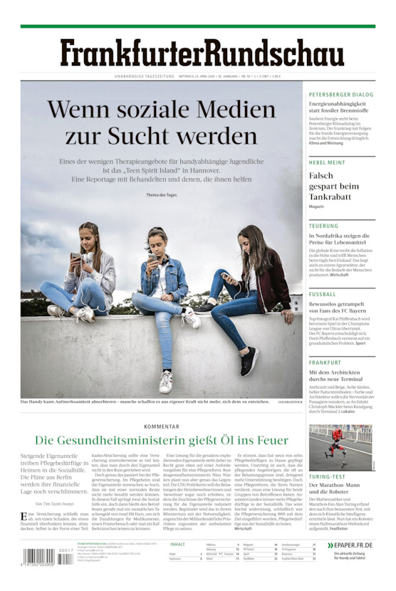 Stadtausgabe vom Mittwoch, 22.04.2026