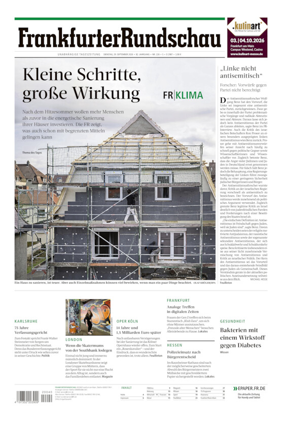 Stadtausgabe vom Dienstag, 29.09.2026