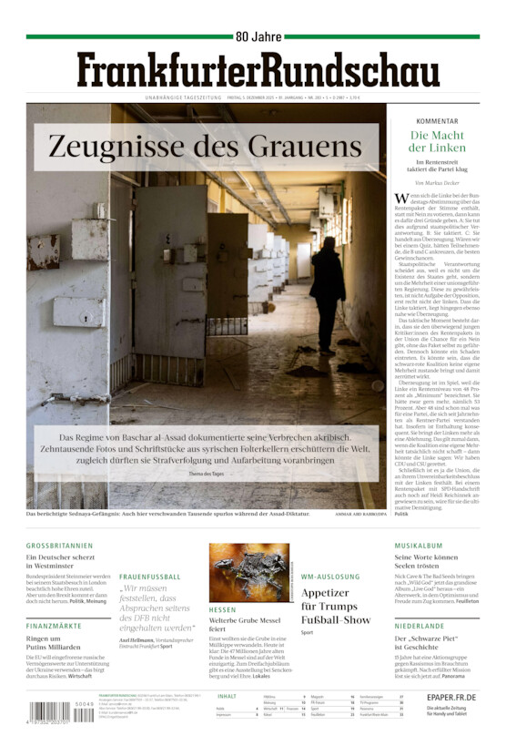 Stadtausgabe vom Freitag, 05.12.2025