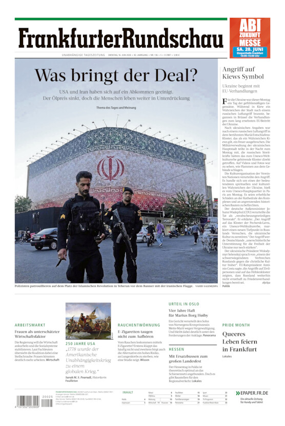 Stadtausgabe vom Dienstag, 16.06.2026