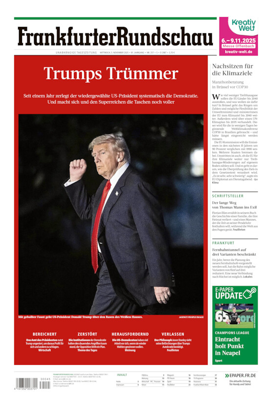 Stadtausgabe vom Mittwoch, 05.11.2025