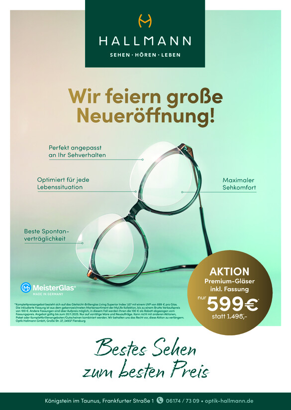 Optik Hallmann vom Samstag, 23.08.2025