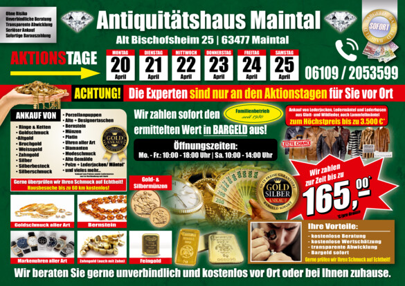 Antiquitätshaus Maintal vom Montag, 20.04.2026