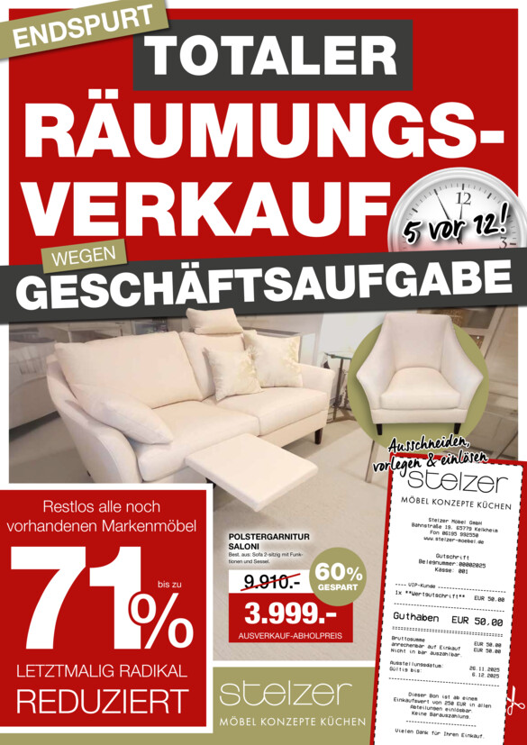 Stelzer Möbel GmbH vom Mittwoch, 03.12.2025