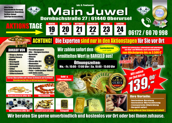 Main Juwel GmbH vom Montag, 19.10.2026