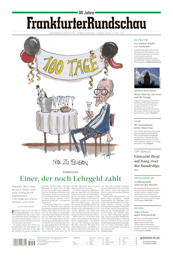 Deutschland vom Mittwoch, 13.08.2025
