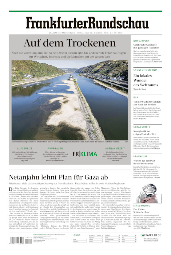 Deutschland vom Dienstag, 11.08.2026