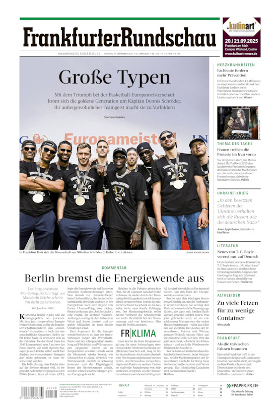 Deutschland vom Dienstag, 16.09.2025