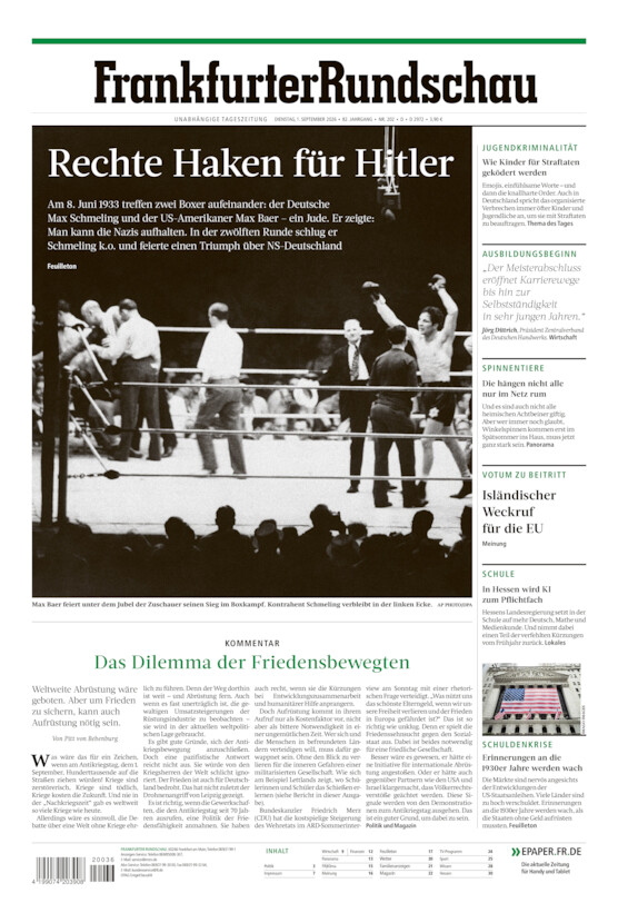 Deutschland vom Dienstag, 01.09.2026