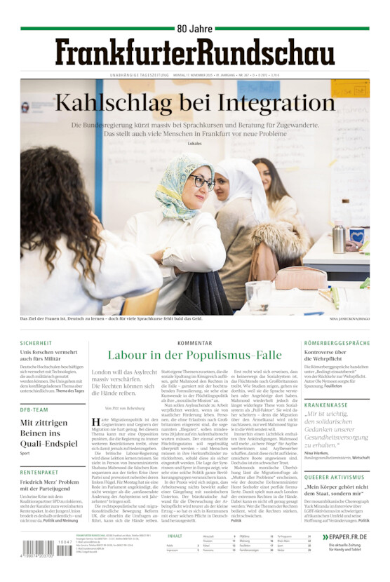 Deutschland vom Montag, 17.11.2025