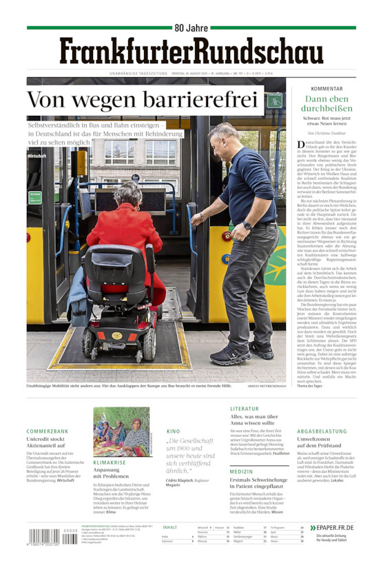 Deutschland vom Dienstag, 26.08.2025