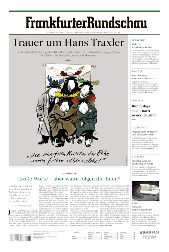 Deutschland vom Donnerstag, 27.08.2026