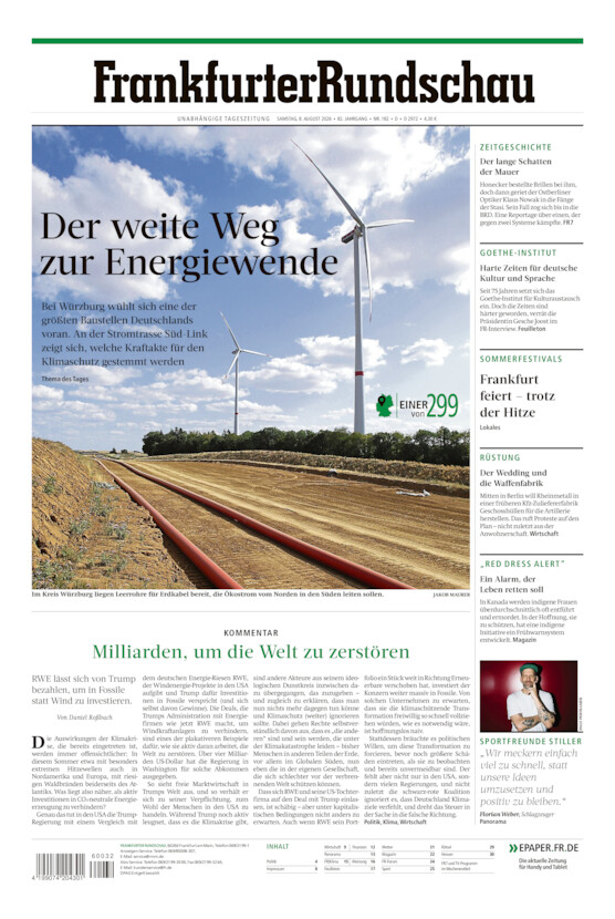 Deutschland vom Samstag, 08.08.2026