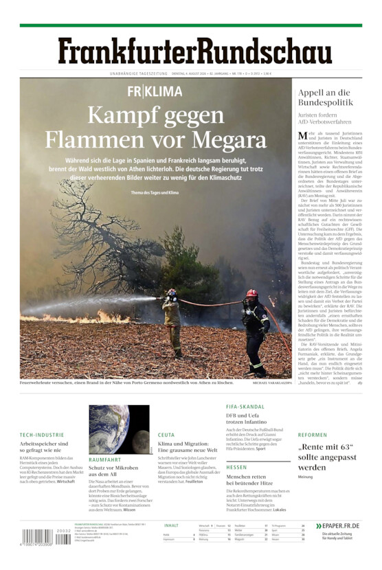 Deutschland vom Dienstag, 04.08.2026
