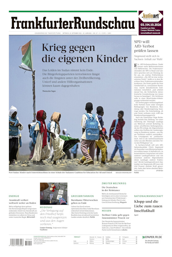 Deutschland vom Mittwoch, 30.09.2026