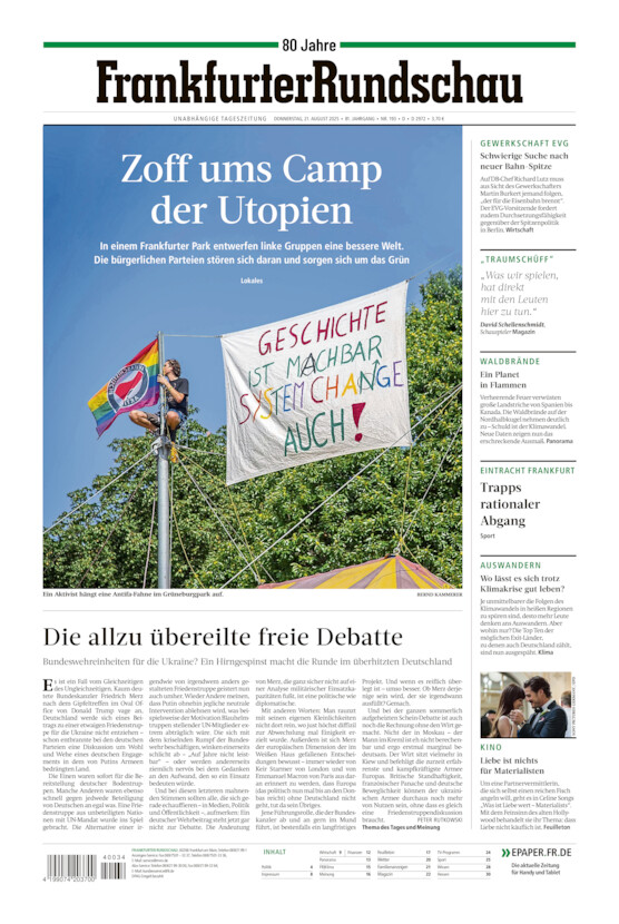 Deutschland vom Donnerstag, 21.08.2025