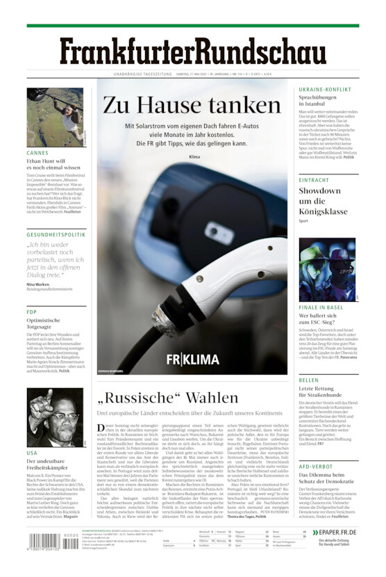 Deutschland vom Samstag, 17.05.2025