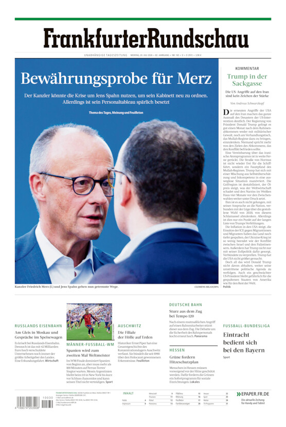 Deutschland vom Montag, 20.07.2026