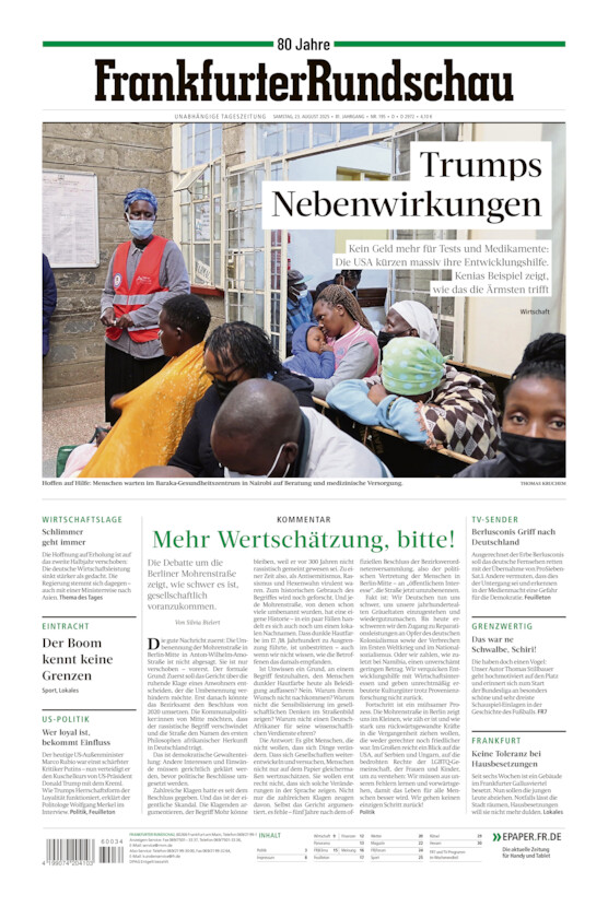 Deutschland vom Samstag, 23.08.2025