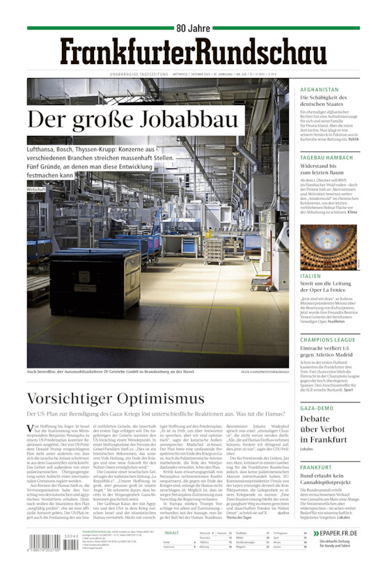 Deutschland vom Mittwoch, 01.10.2025