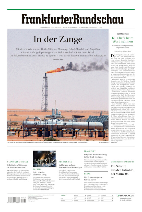 Deutschland vom Montag, 14.09.2026