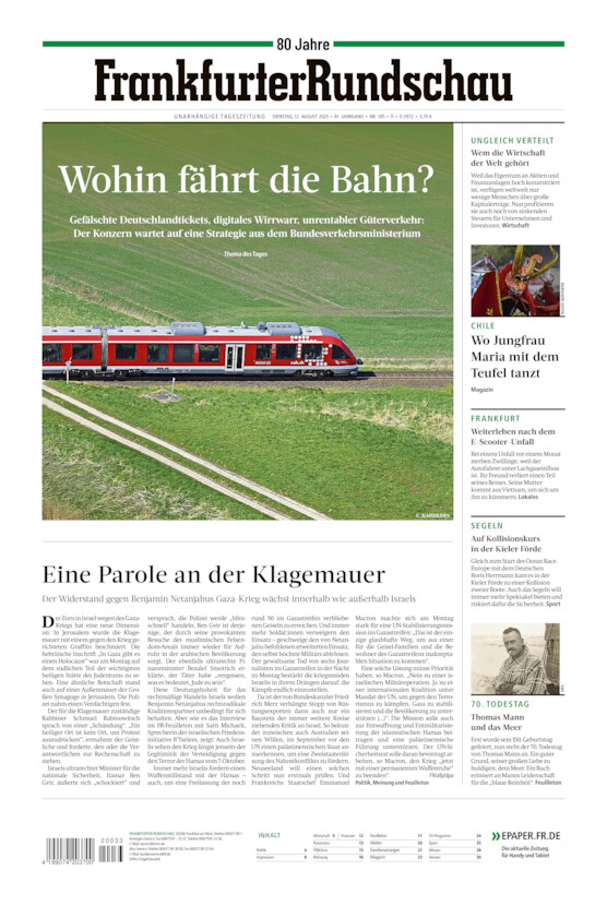 Deutschland vom Dienstag, 12.08.2025