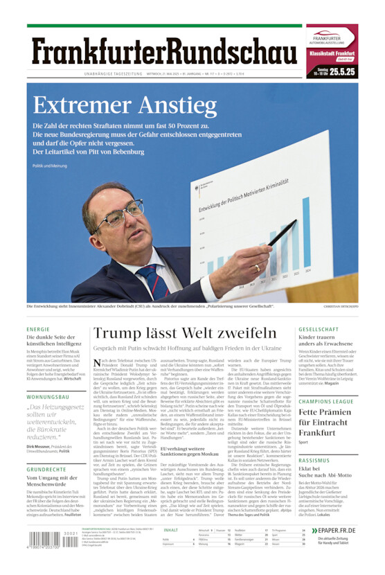 Deutschland vom Mittwoch, 21.05.2025