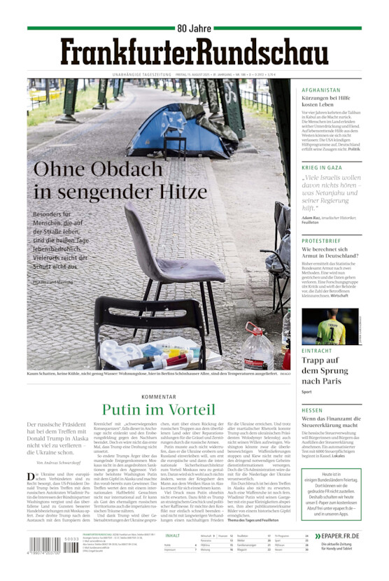 Deutschland vom Freitag, 15.08.2025