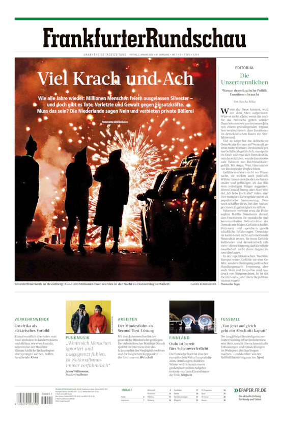 Deutschland vom Freitag, 02.01.2026