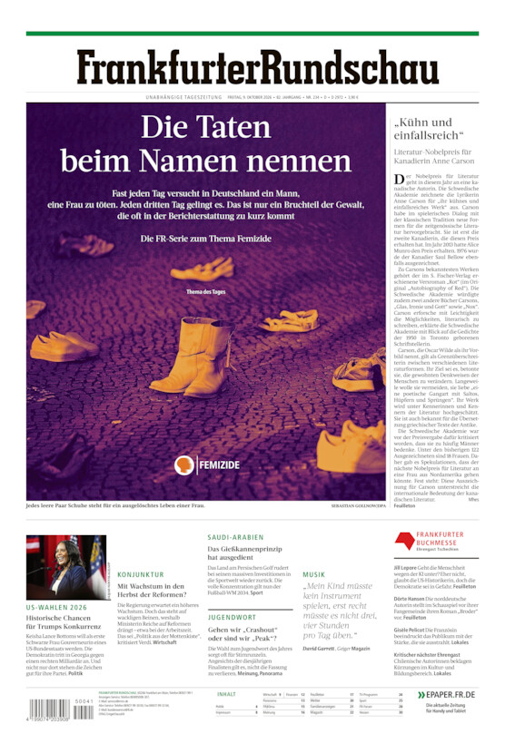 Deutschland vom Freitag, 09.10.2026