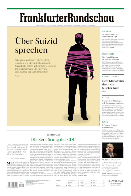 Deutschland vom Donnerstag, 10.09.2026