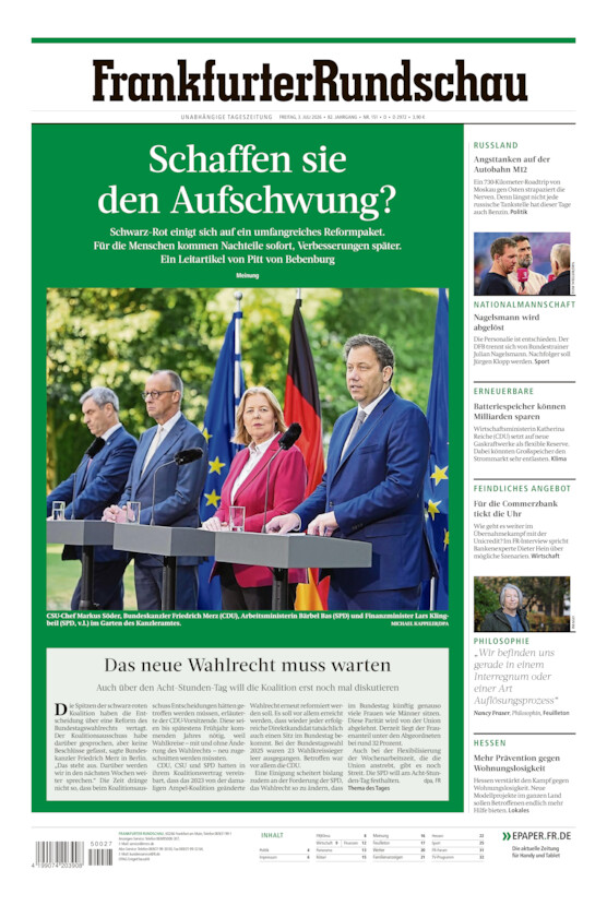 Deutschland vom Freitag, 03.07.2026
