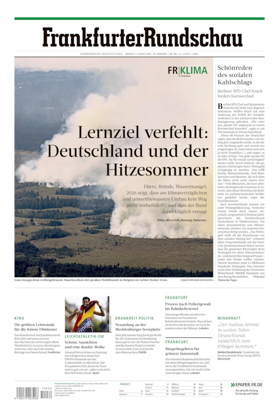Deutschland vom Montag, 17.08.2026