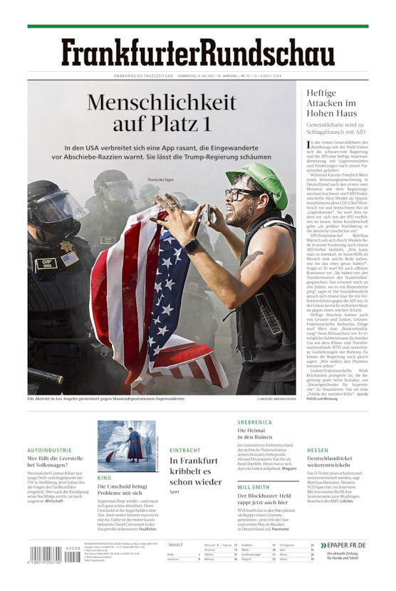 Deutschland vom Donnerstag, 10.07.2025