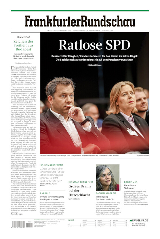 Deutschland vom Montag, 30.06.2025