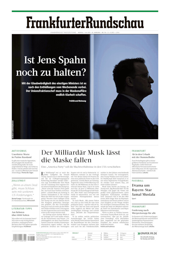 Deutschland vom Montag, 07.07.2025