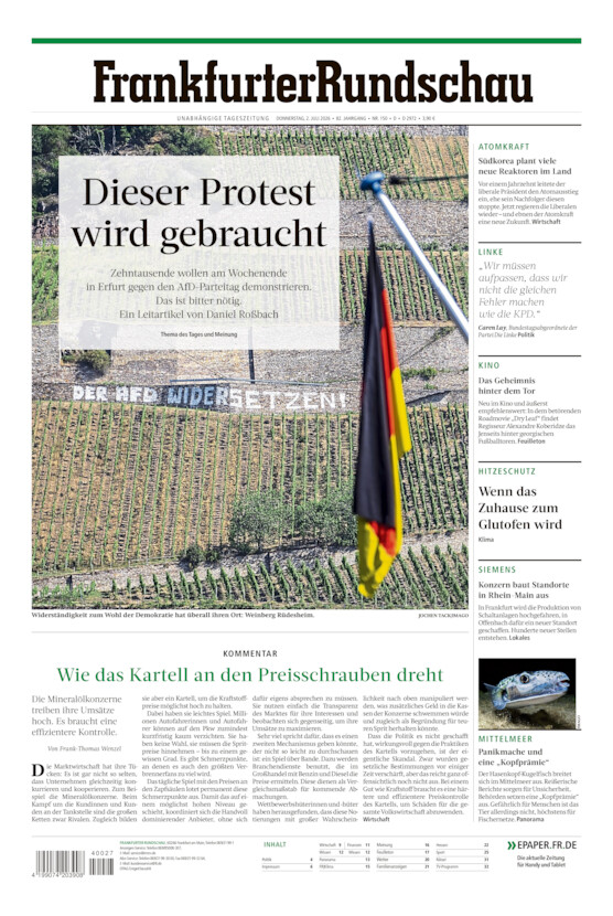Deutschland vom Donnerstag, 02.07.2026