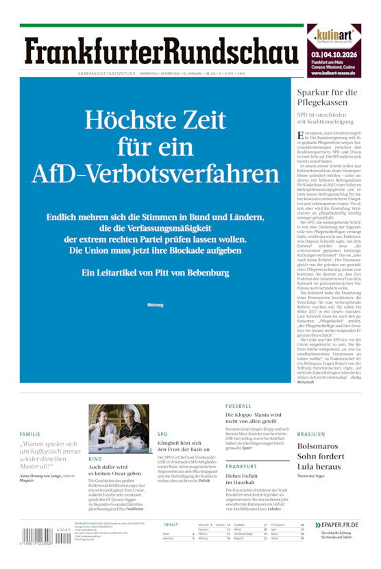 Deutschland vom Donnerstag, 01.10.2026