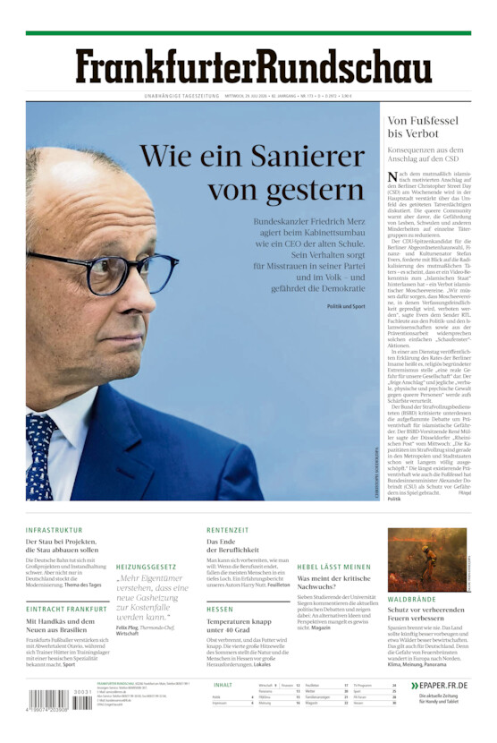 Deutschland vom Mittwoch, 29.07.2026