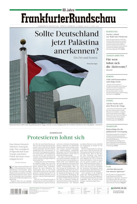 Deutschland vom Mittwoch, 24.09.2025