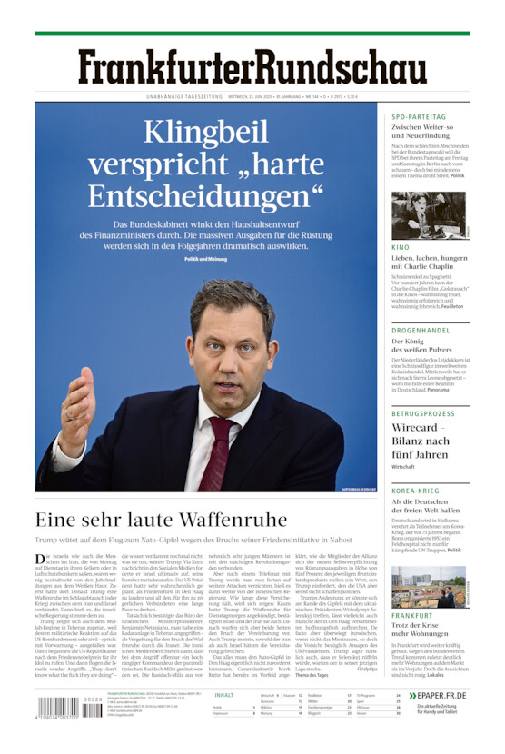 Deutschland vom Mittwoch, 25.06.2025